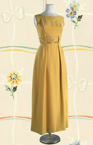 Late 60s shantung silk evening gown