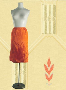 Bright mandarin orange slip