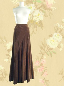 1970s Ellen Tracy velveteen swing skirt