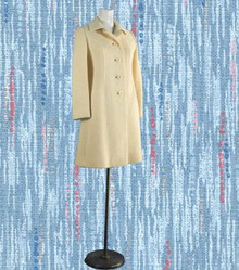 Ivory wool boucle 1960s coat