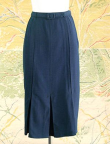 1940s navy rayon skirt
