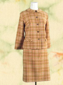 Plaid wool 1960s suit