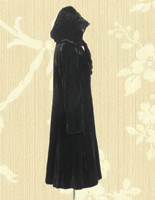 Exquisite silk velvet hooded opera coat