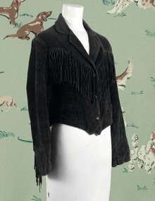 Black suede leather jacket