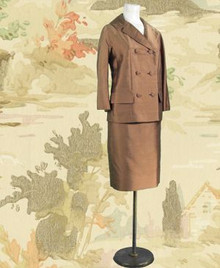 Copper silk two pice 1960s suit