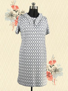 Stunning white and navy dress