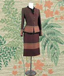 Classic mink trimmed suit Geraldine Paris