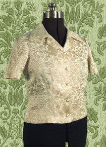 Unique gold brocade blouse