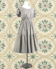 Brown ginham check dress