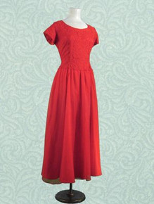 Regal red 1950s gown