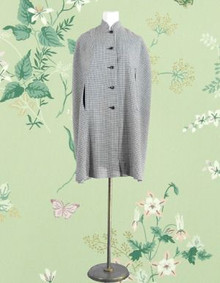 Exquisite houndstooth cape