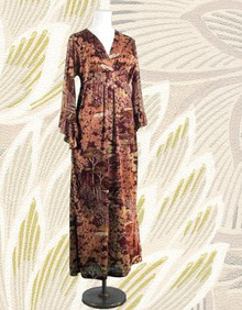 Shimmering 1970s peasant dress