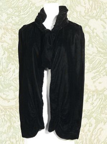 Edwardian black velvet cape