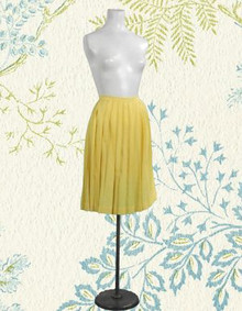 Sunny yellow 1960s pleated skirt