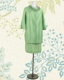 Fabulous mint green dress coat ensemble
