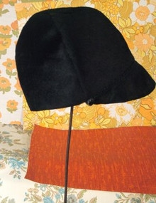 Thoroughly modern black 1960s hat