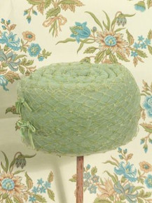 Pastachio green tulle hat