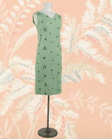 Pretty green embroided sheath
