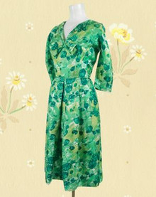 Silk 1960s Mad Men Malcolm Starr Dress