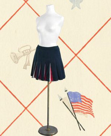 Vintage 1970s cheerleader skirt
