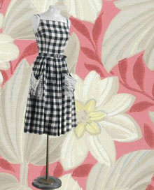 Bold gingham garden dress