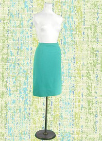 Simple 1950s aqua pencil skirt