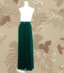 Emerald green rayon velvet pants