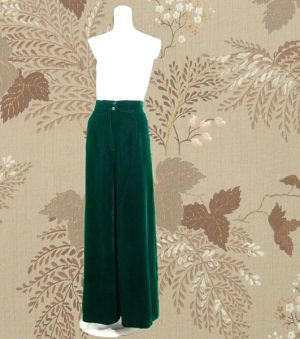 emerald velvet pants
