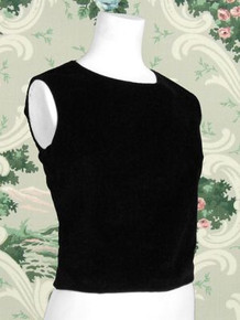 Button back cotton velvet top