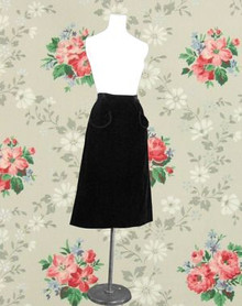 Simple black velvet 1950s skirt