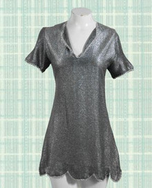 Silver 1970s lurex top