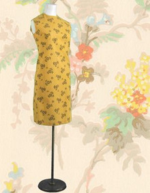 Flocked late 60s summer dress