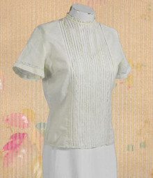 Pretty late 40s cotton batiste blouse