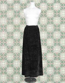 Black 1970s velveteen maxi skirt