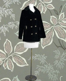 Classic faux fur pea coat