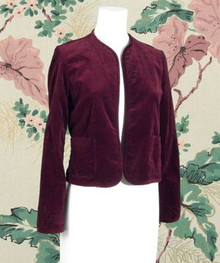 Cotton velvet burgundy jacket