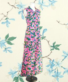 Bright 1960s cotton pique gown
