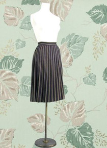 Wool 1940s pleated striped skirt