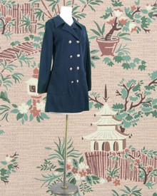 Doble knit navy blue pea coat