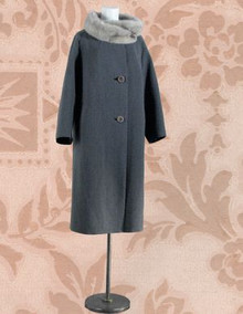 Slate gray 1960s coat