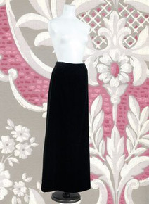 Black velvet concert skirt