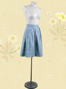 Cute polished cotton print skirt