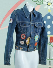 Very Vintage 1970 patched jeans jacket