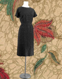 Straight laced little black dress