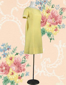 Lemon yellow dress with train