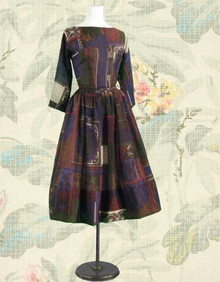 Patterned 1950s L'Aiglon day dress