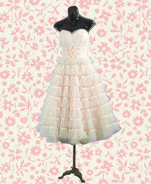 Exquisite tulle and satin strapless gown