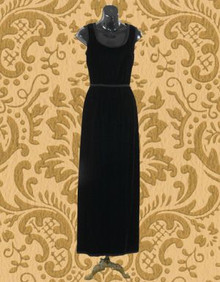 Long velvet sheath gown