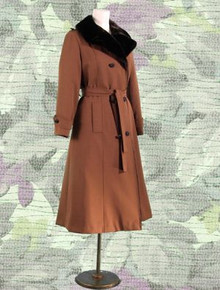 Faux fur lined trench