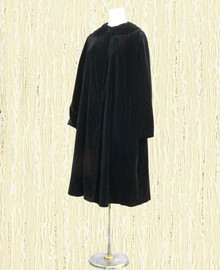 Black velvet dress coat from Helen Van Vliet